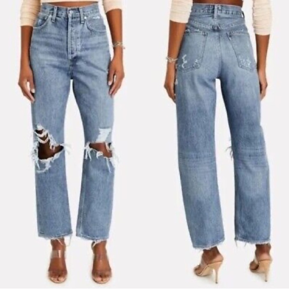 AGOLDE 90s Mid Rise Straight Leg Jeans in Fall Out Size 27